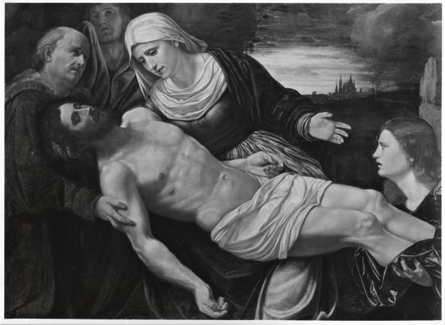 Anonimo — Savoldo Giovanni Gerolamo - sec. XVI - Compianto sul Cristo morto — insieme